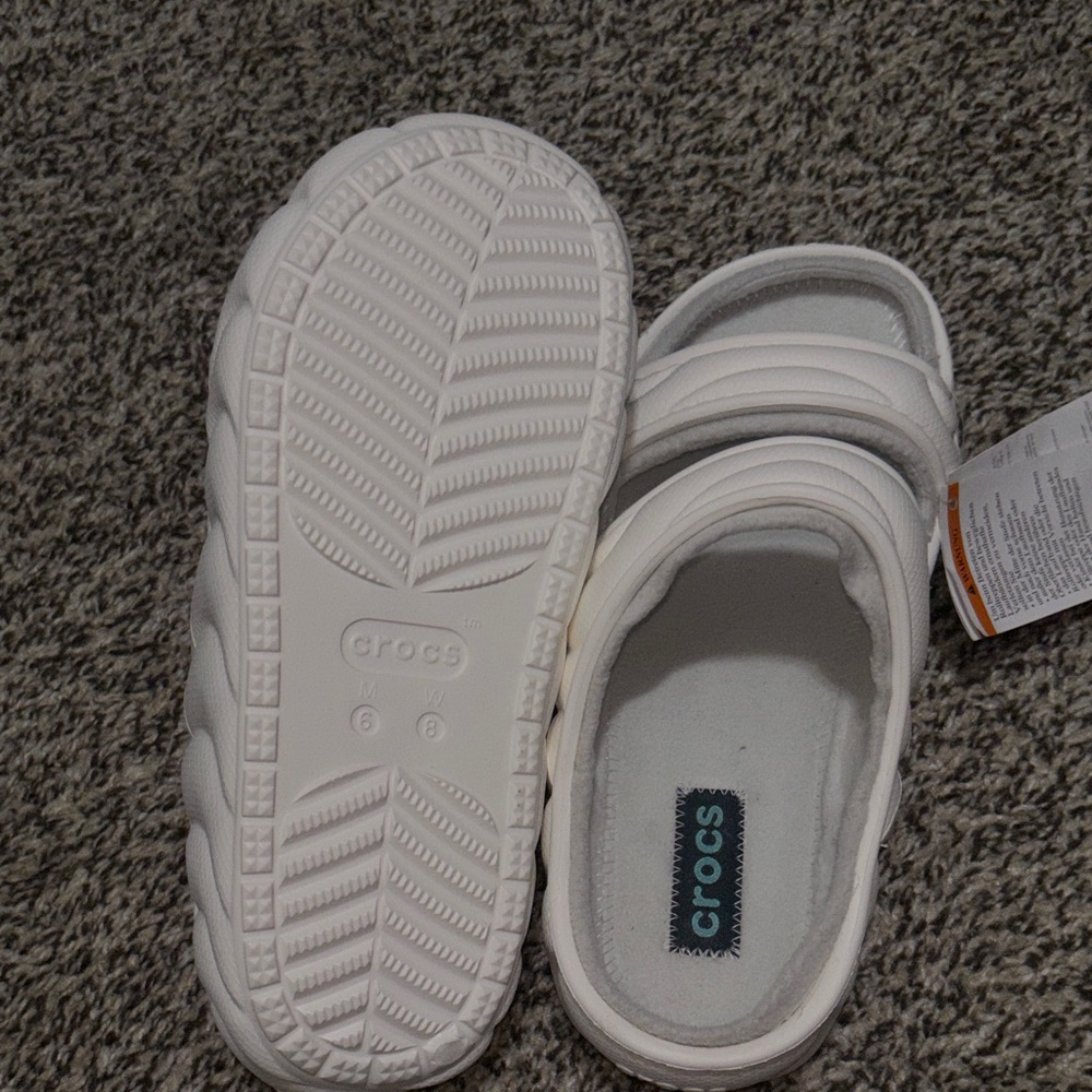 CROCS Unisex Men’s size 6 women’s size 8Classic White Sandals - Picture 7 of 8